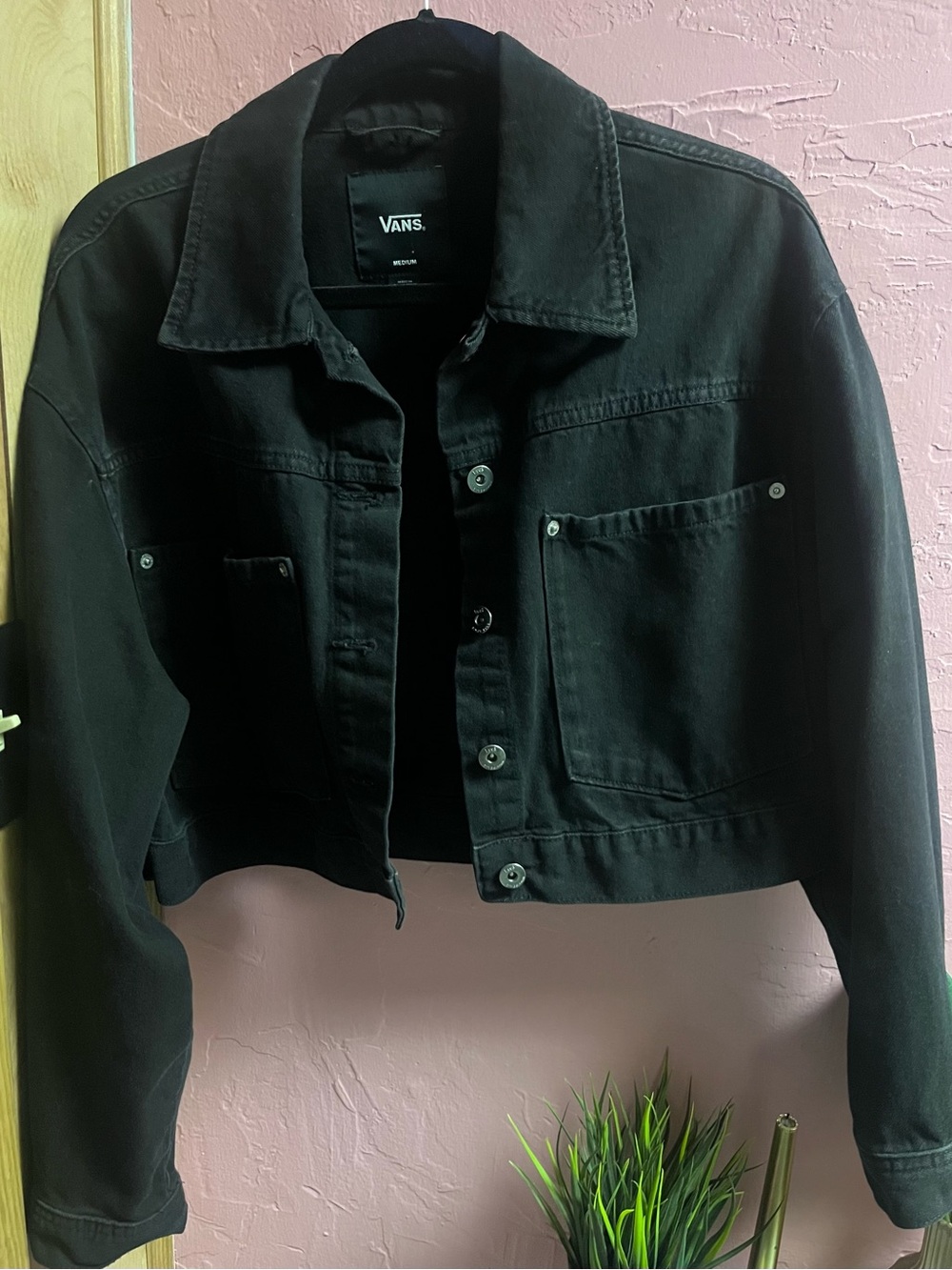Vans Black Cropped Denim Jacket
